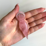 Rose Quartz Goddess Carving