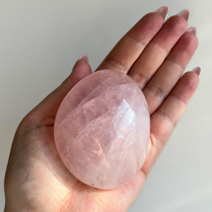 Rose Quartz Palmstone - Large