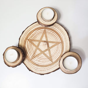 Wooden Pentacle Altar - Large-Magical Items