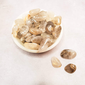 Golden Rutile Quartz Tumble-Crystal,crystals,Tumbles
