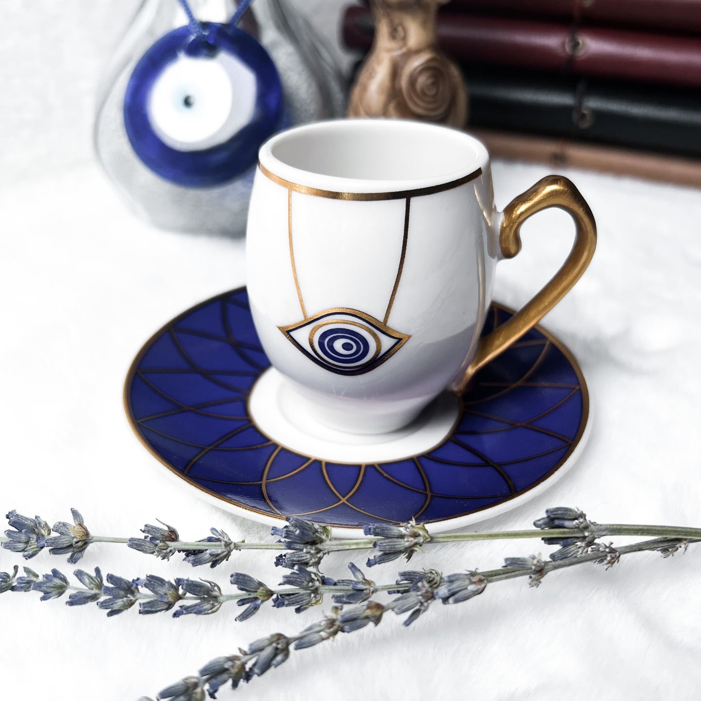 Evil Eye Nazar Teacup & Saucer Set